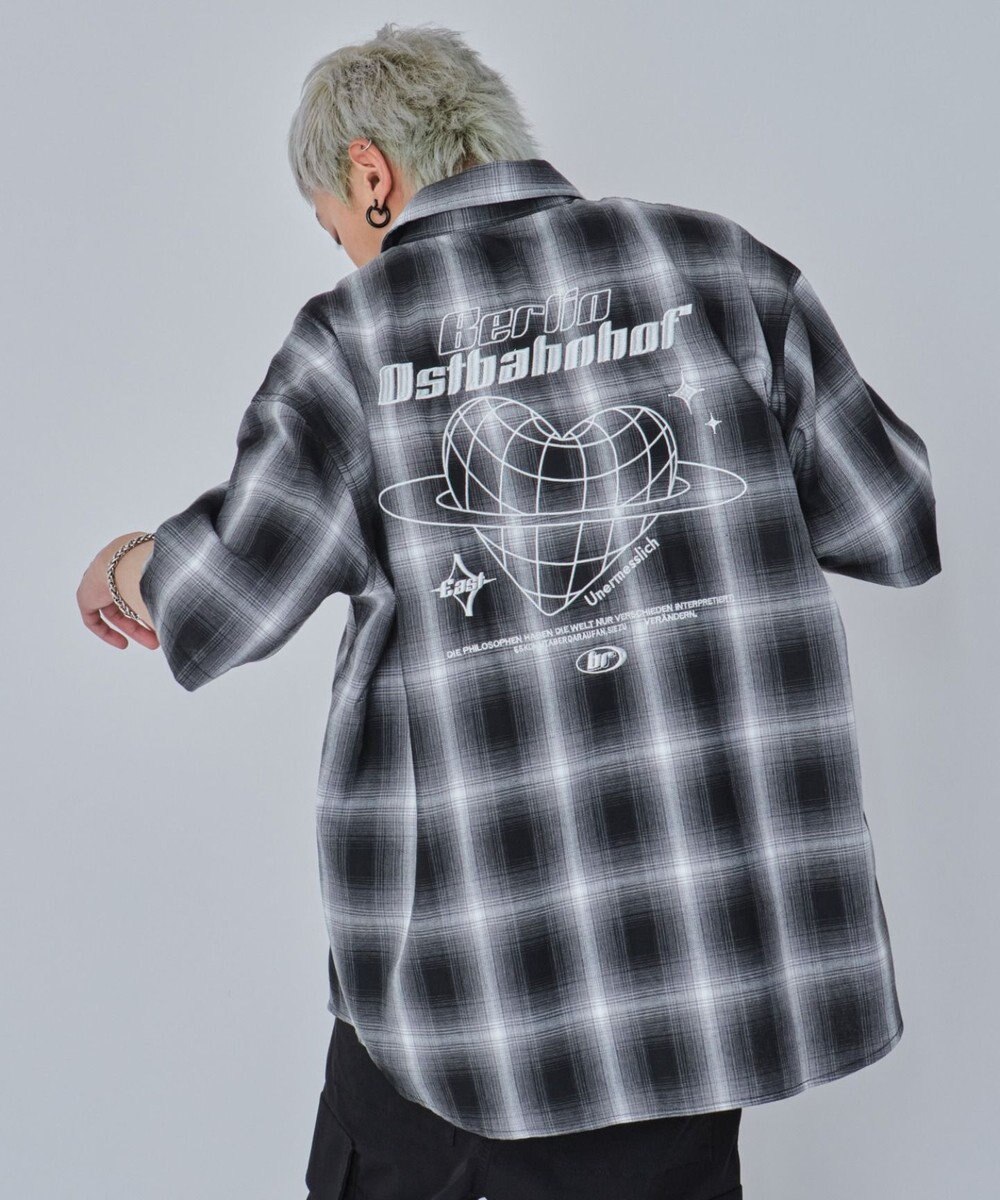 WEGO 【ユニセックス着用ITEM】グラフィックオンブレチェックシャツ（SS） 