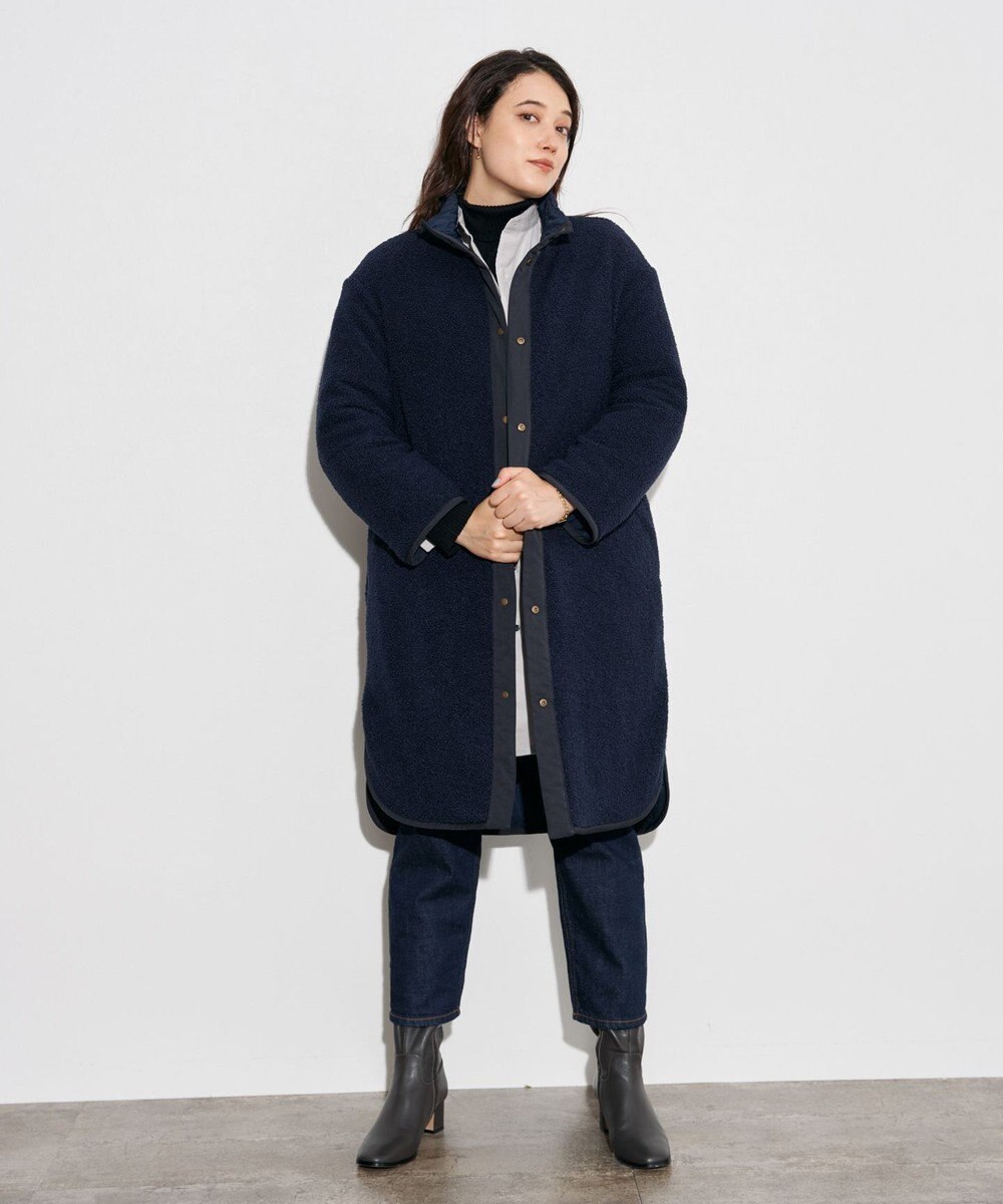 J.PRESS YORK STREET 【WOMEN】ロングキルトリバーシブルコート 