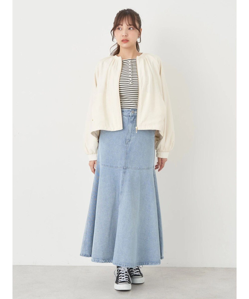 earth music&ecology ペプラムマーメイドデニムスカート 