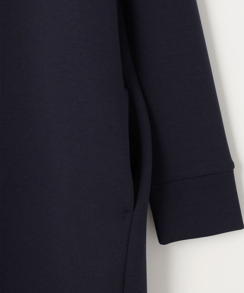 自由区 L 【WEB限定・洗える】マットストレッチダンボールフーディー ワンピース 