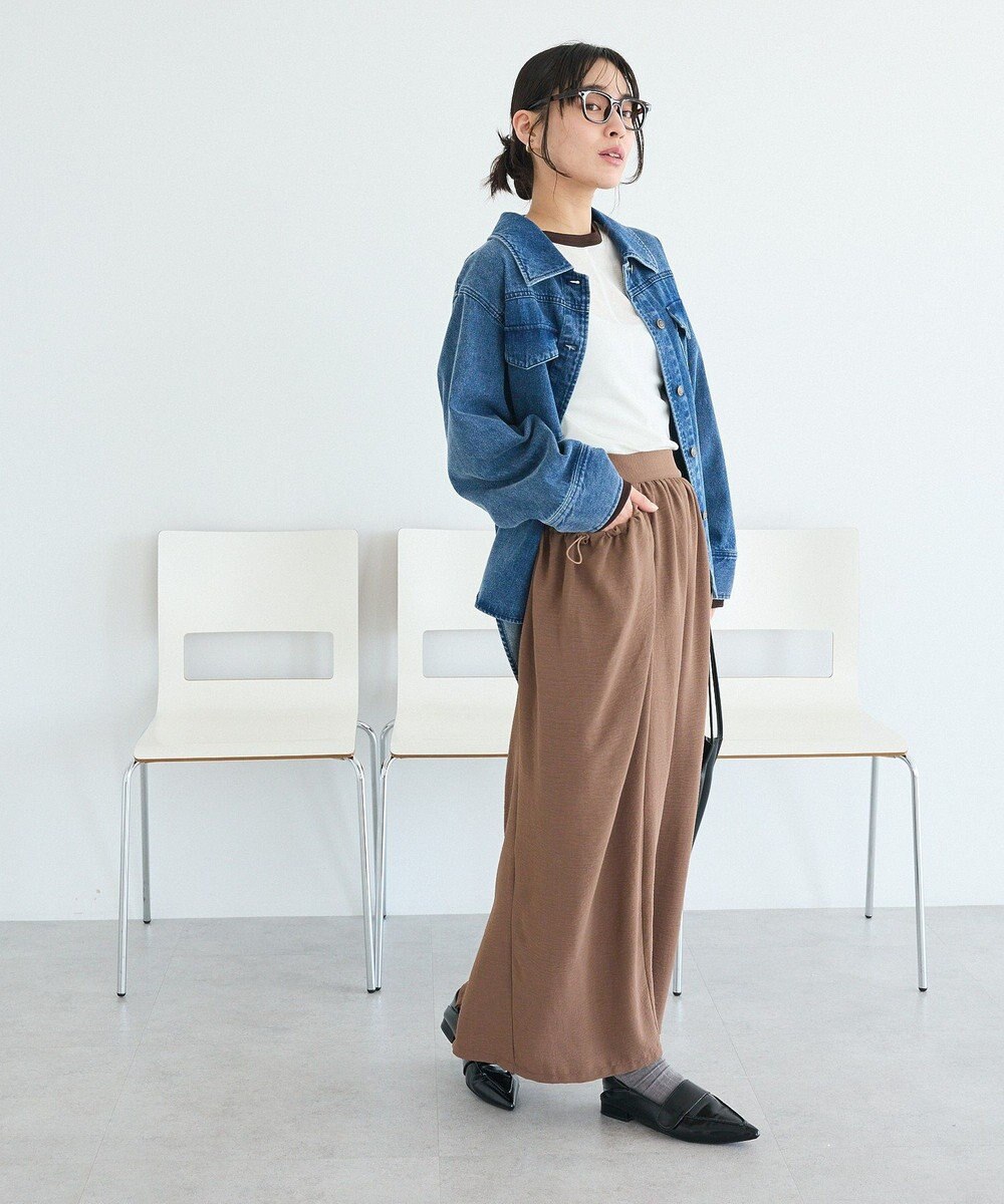 CRAFT STANDARD BOUTIQUE ドレープポケットデザインスカート 