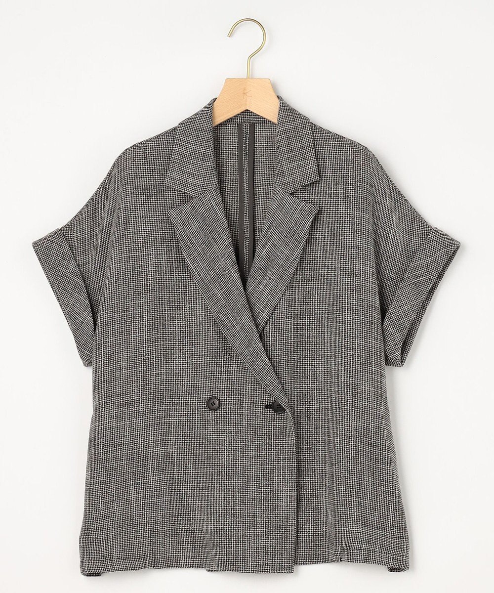 組曲 S 【先行予約】【WEB限定】メランジレノクロス バックペプラムジャケット 