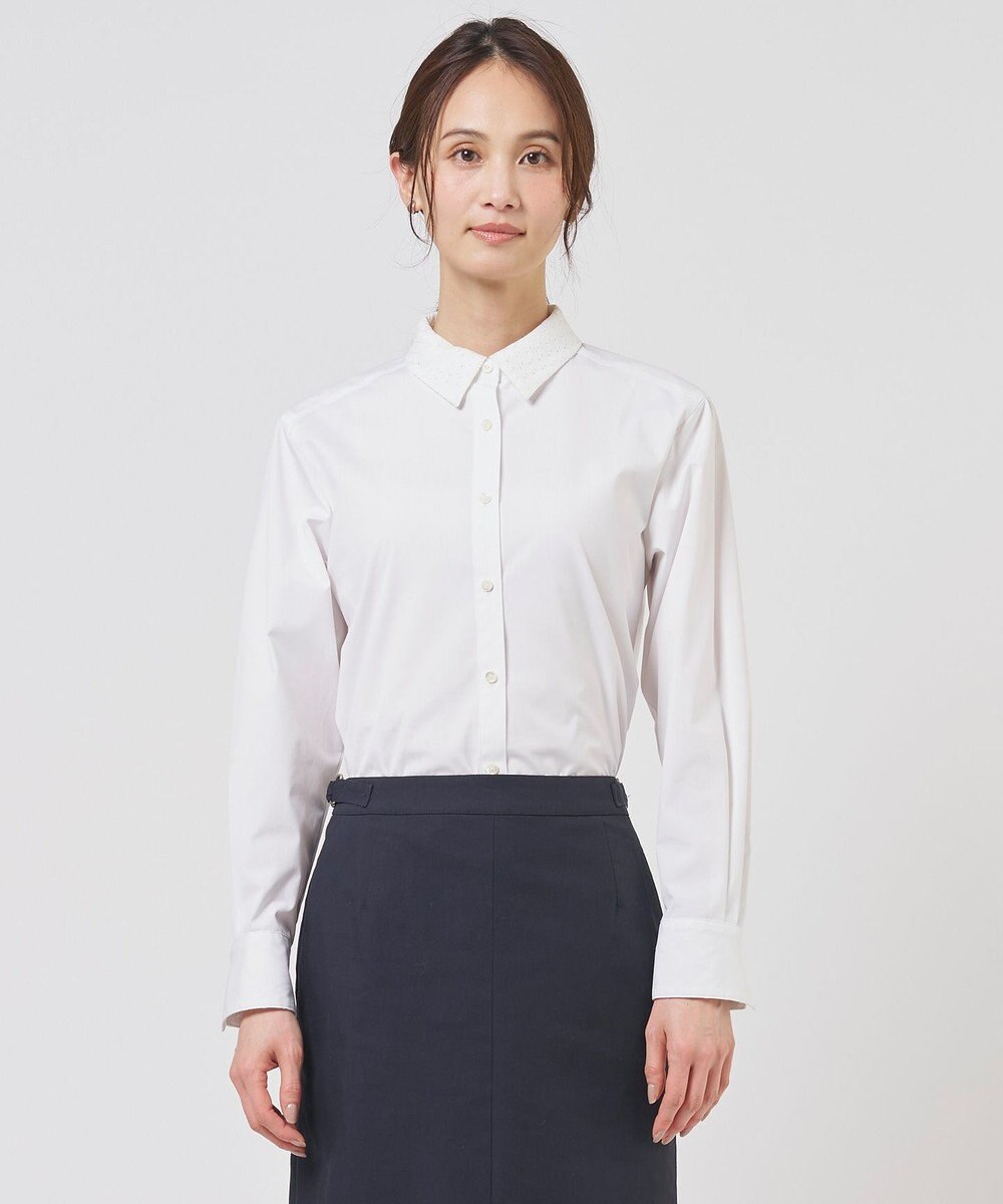 J.PRESS LADIES 【WEB限定カラーあり・2way】エステネージュ TYPEWRITER STRIPE シャツ 