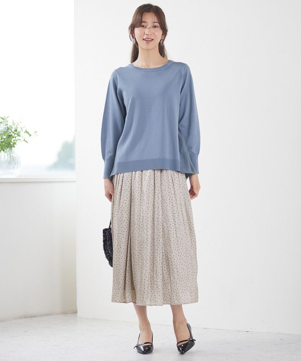 ANY SIS 【洗える】シャイニードットギャザー スカート 