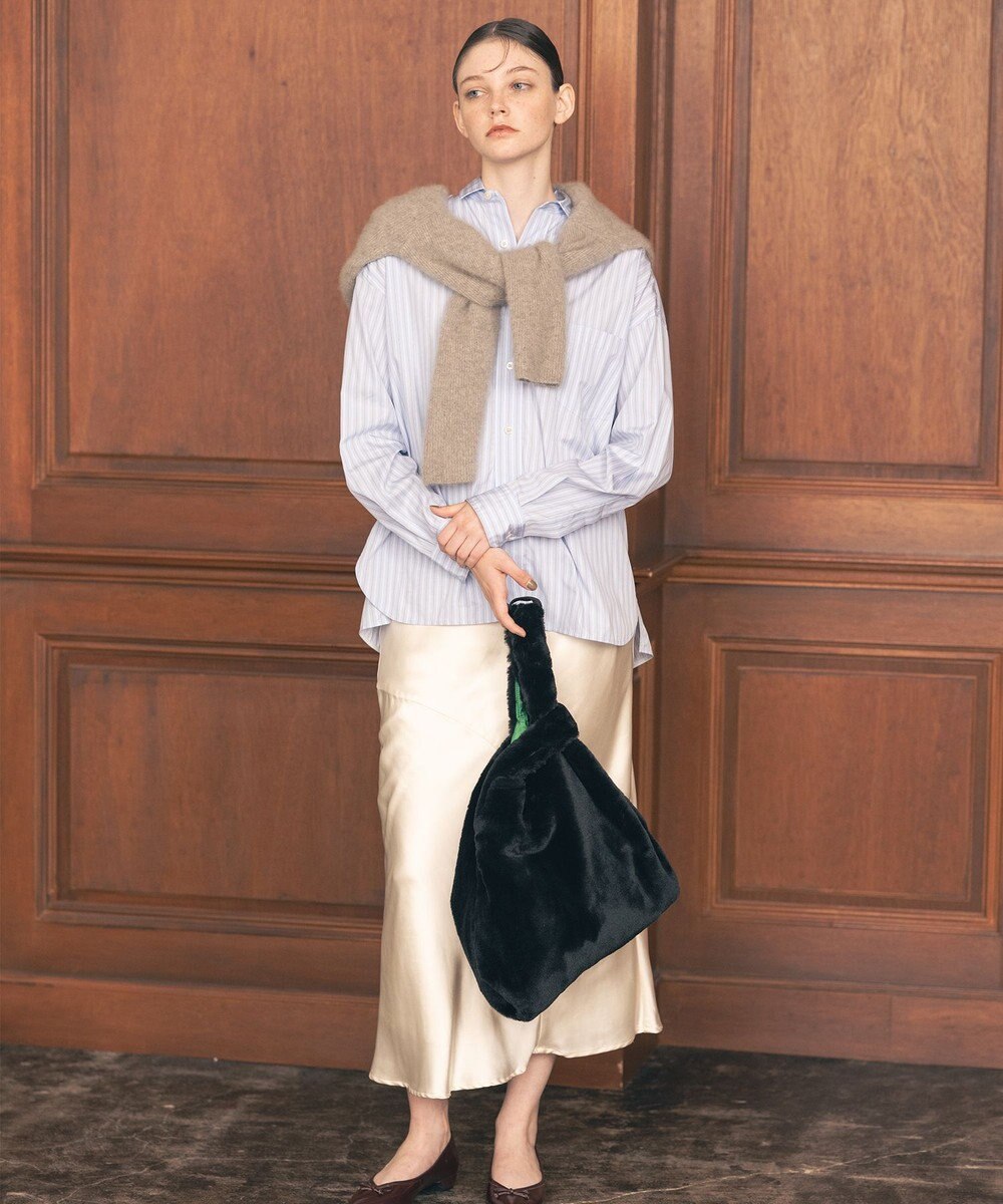 LeSportsac FUR SHOULDER TOTE/ブラックフラッフィーファー 