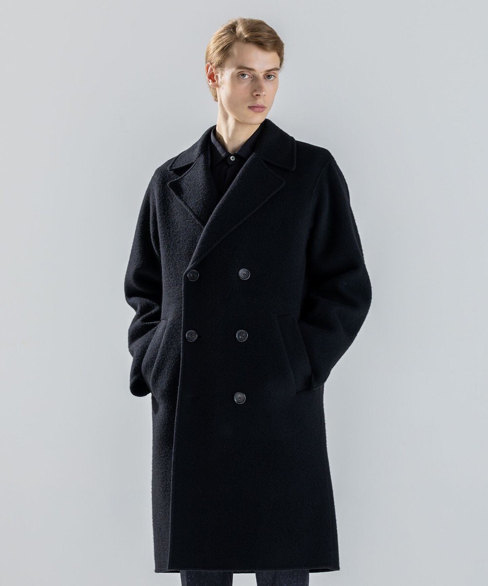 JOSEPH HOMME 【LEON掲載】【新素材】ウールキャメルリバー　ダブルブレストチェスターコート 