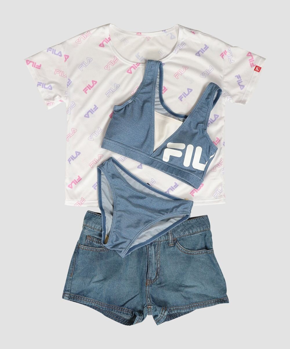 OP／FILA 【FILA】Ｔシャツ付きセパレート4点セット水着 