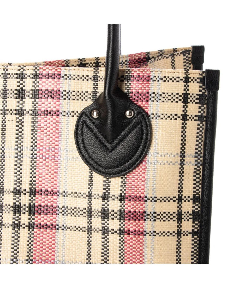 UNBILLION cachecache チェック柄ポリプロピレンシートトートバッグ 