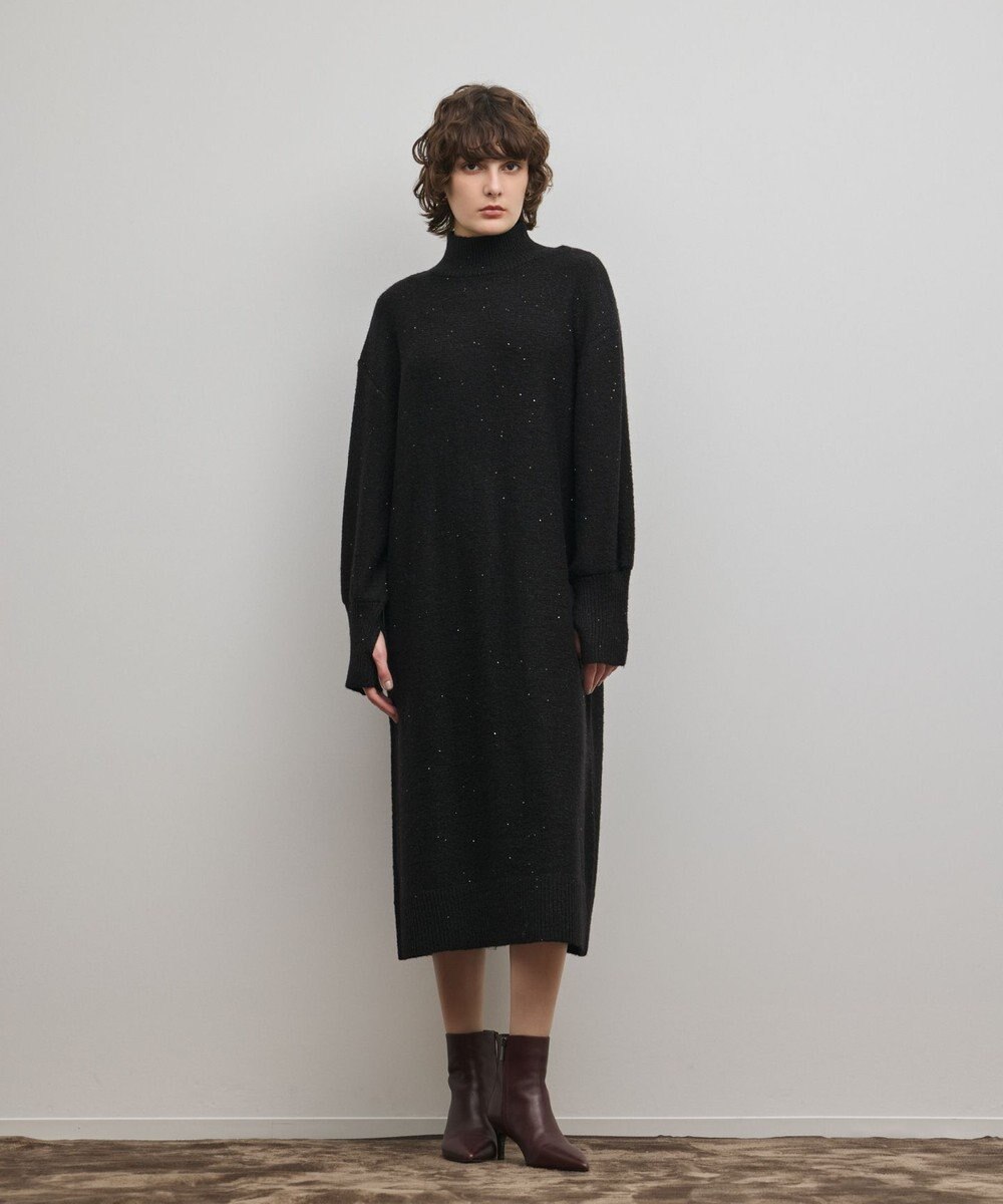 GRACE CONTINENTAL スパンコールニットワンピース 