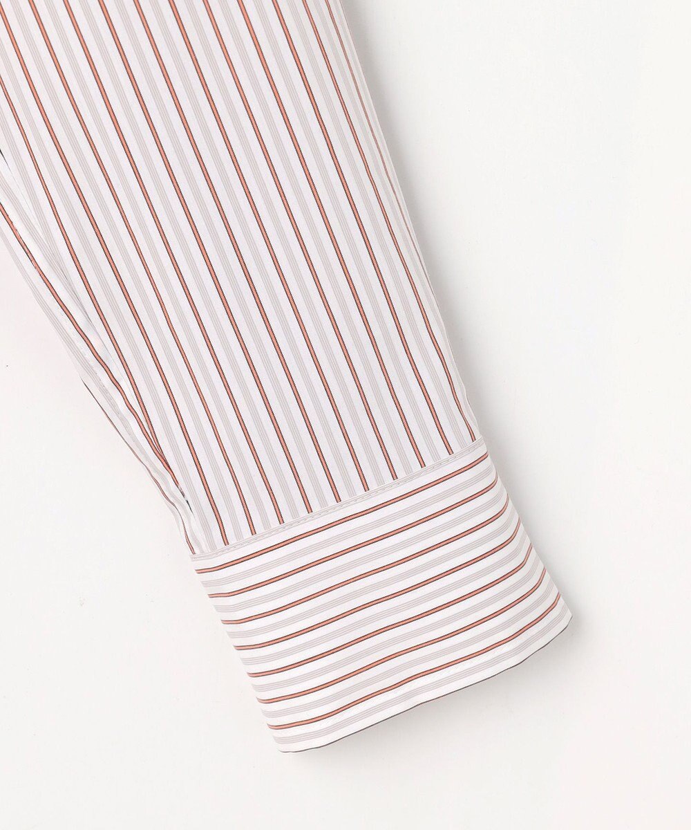 J.PRESS LADIES BEZコットンナイロン ストライプ シャツ ブラウス 