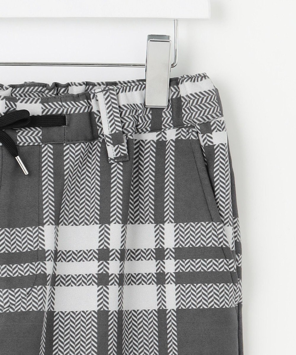 PW CIRCULUS 【MEN】チェック柄 スエードライクテーパードパンツ 