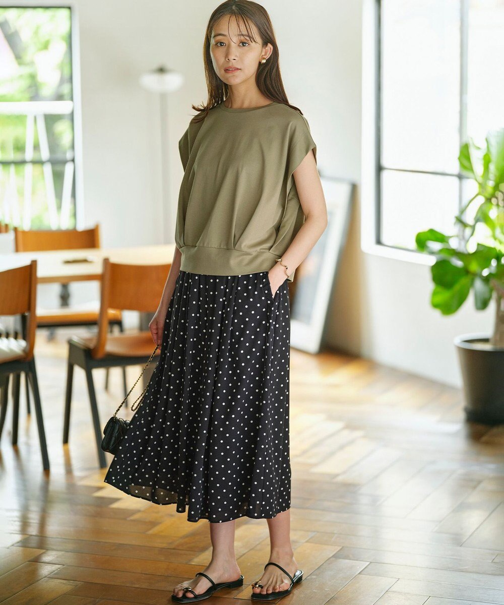 組曲 L 【WEB限定】コンシャスジャージーフレンチスリーブカットソー 