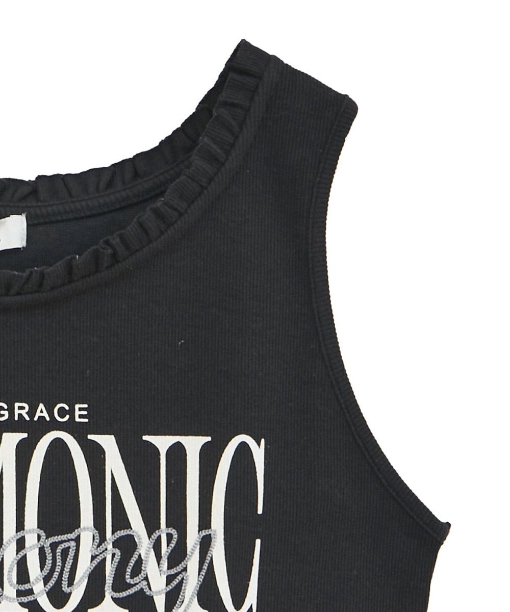 earth music&ecology フリルロゴノースリーブプルオーバー 