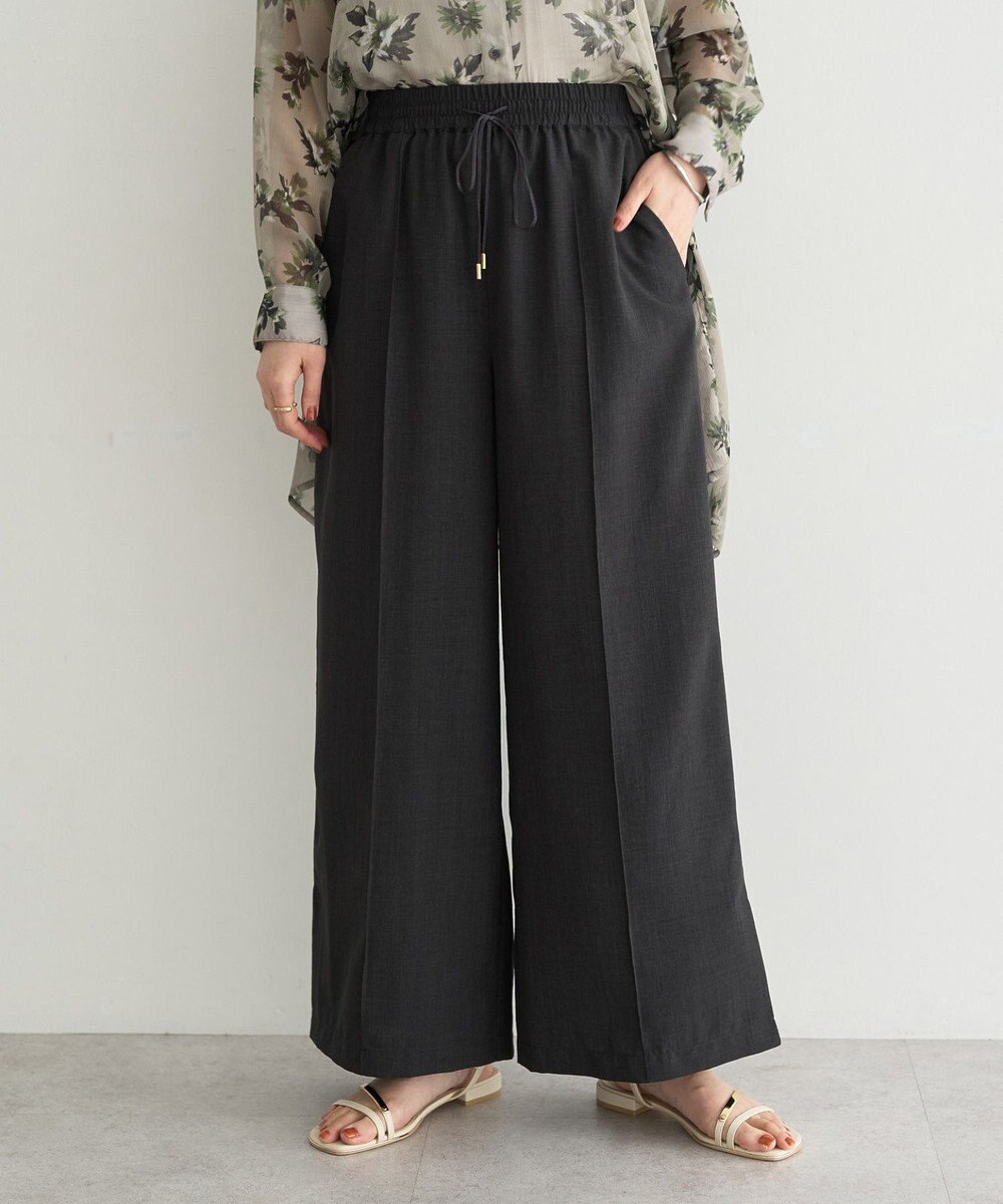 YECCA VECCA 【UVカット】サラサライージーワイドパンツ 