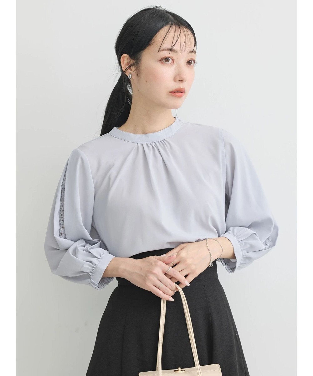 earth music&ecology レーススリーブブラウス 