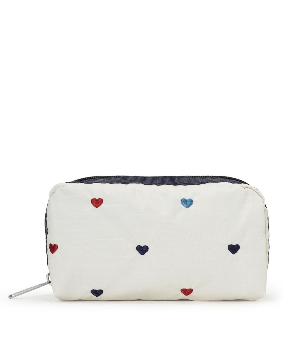 LeSportsac RECTANGULAR COSMETIC/トリコロールハートエンブロイダリー 