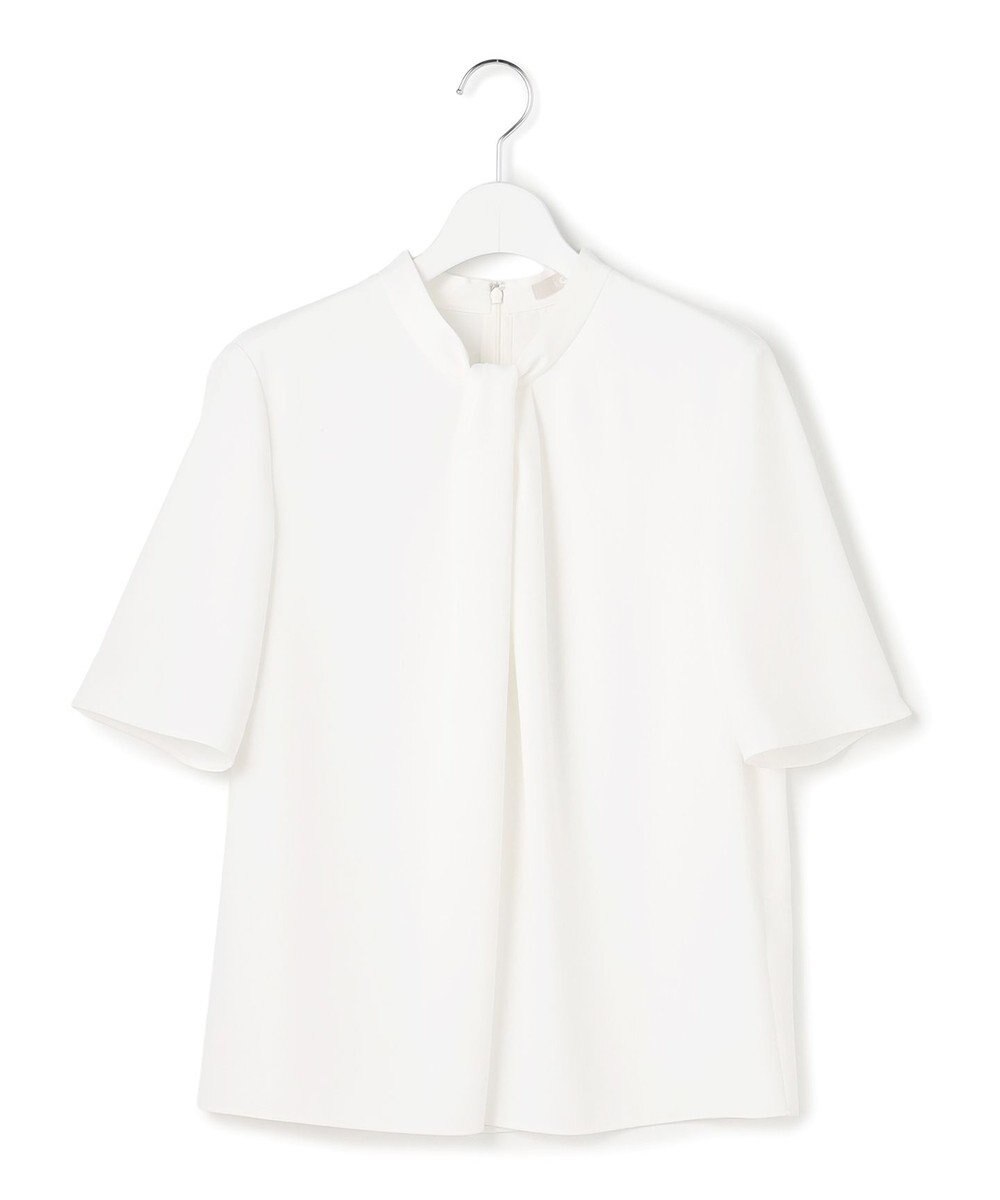 ICB L ストレッチジョーゼット ドレープデザインブラウス 