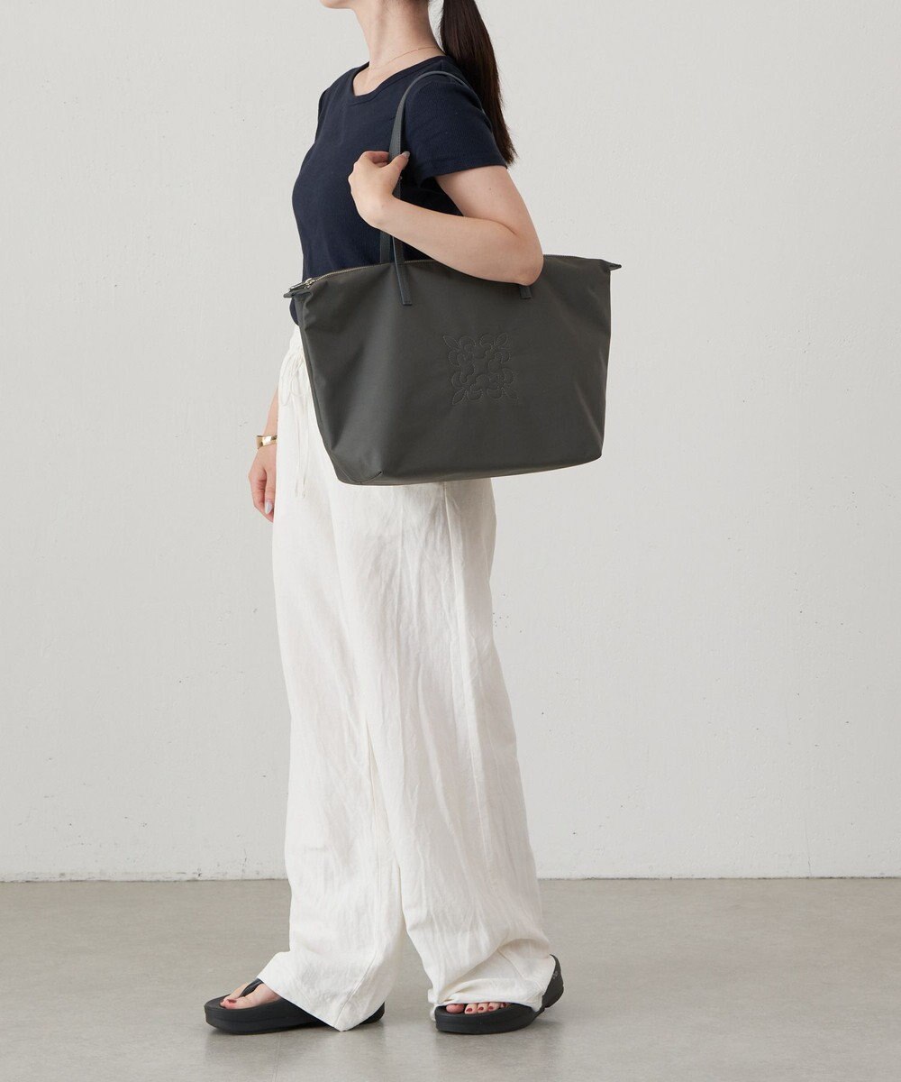 russet ＜390g/撥水性あり＞天ファスナー付きコーデュラナイロントートバッグ(CE-1560) 