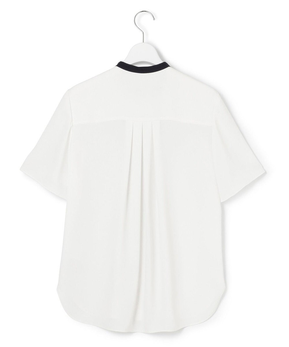 23区 L 【洗える】バックサテンアムンゼン バイカラー ボウタイ ブラウス 