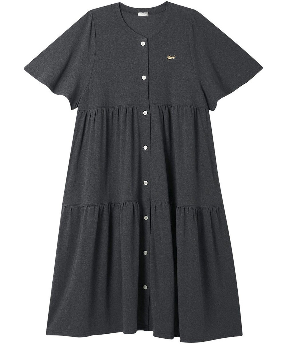 tsumori chisato SLEEP ツモリチサト ワンピース 5分袖 半袖 ルームウエア 綿混ベア天竺 ロング丈(ふくらはぎ付近) レディース UNT156 /ワコール 