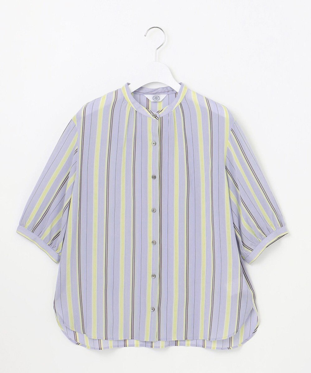 J.PRESS LADIES L 【洗える】ランダムストライプ ブラウス 