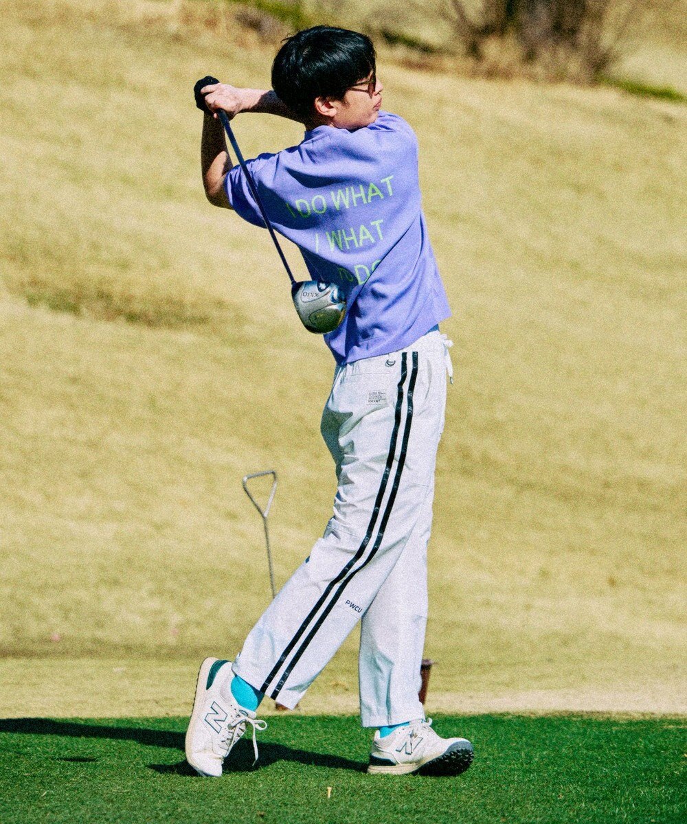 PW CIRCULUS 【撥水加工/ストレッチ】サイドストライプ ワイドパンツ ゴルフ 