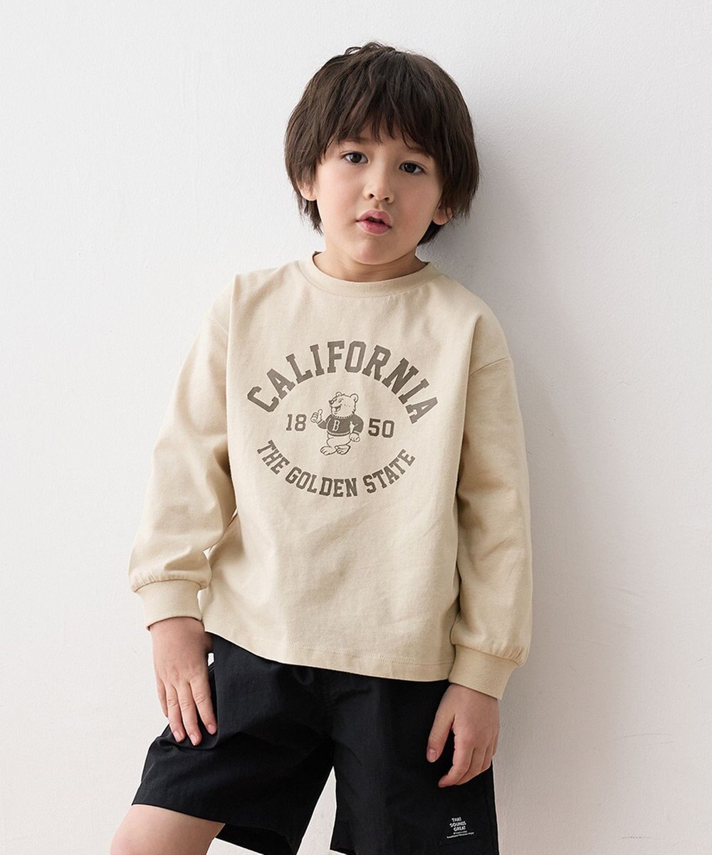ANY KIDS ロゴプリント 長袖Tシャツ 