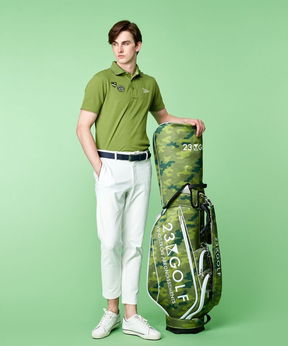 23区GOLF 【MEN】ハニカムカノコ半袖ポロシャツ 