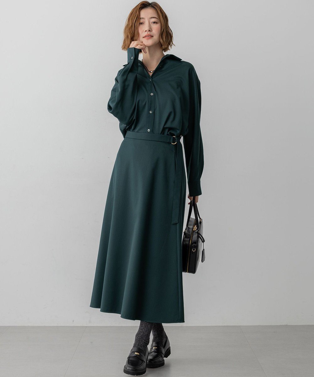 23区 S 【VERY10月号掲載】メリノウールサテン スカート 