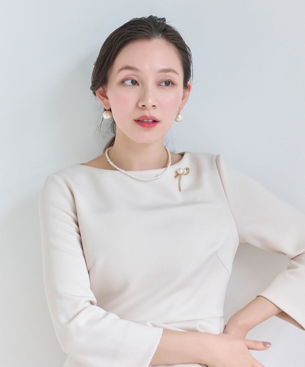 Phoebe 【セレモニーセット】クラスアップパールネックレス×ビッグパールフックピアスSET 