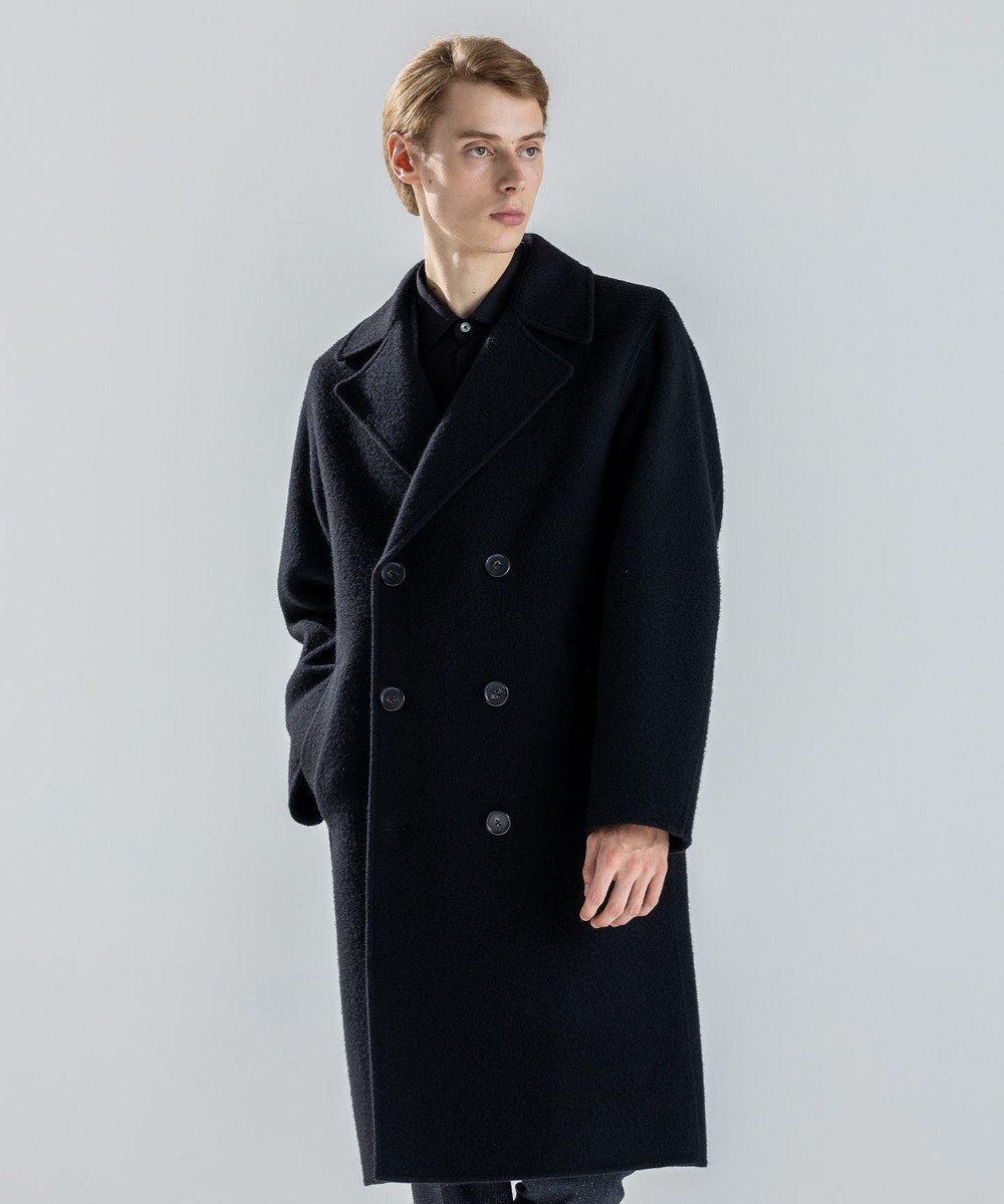 JOSEPH HOMME 【LEON掲載】【新素材】ウールキャメルリバー　ダブルブレストチェスターコート 