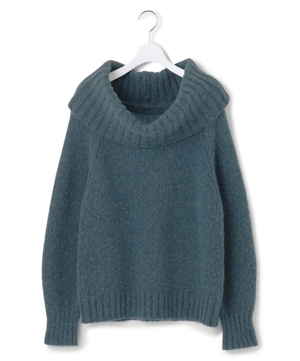 23区 S 【洗える】エアリーベビーアルパカ ボリュームカラー ニット 