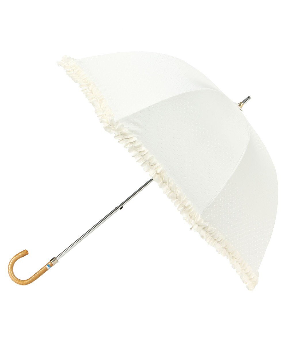 MOONBAT 【ランバン オン ブルー（LANVIN en Bleu）】晴雨兼用日傘 　長傘　ドビーフリル 