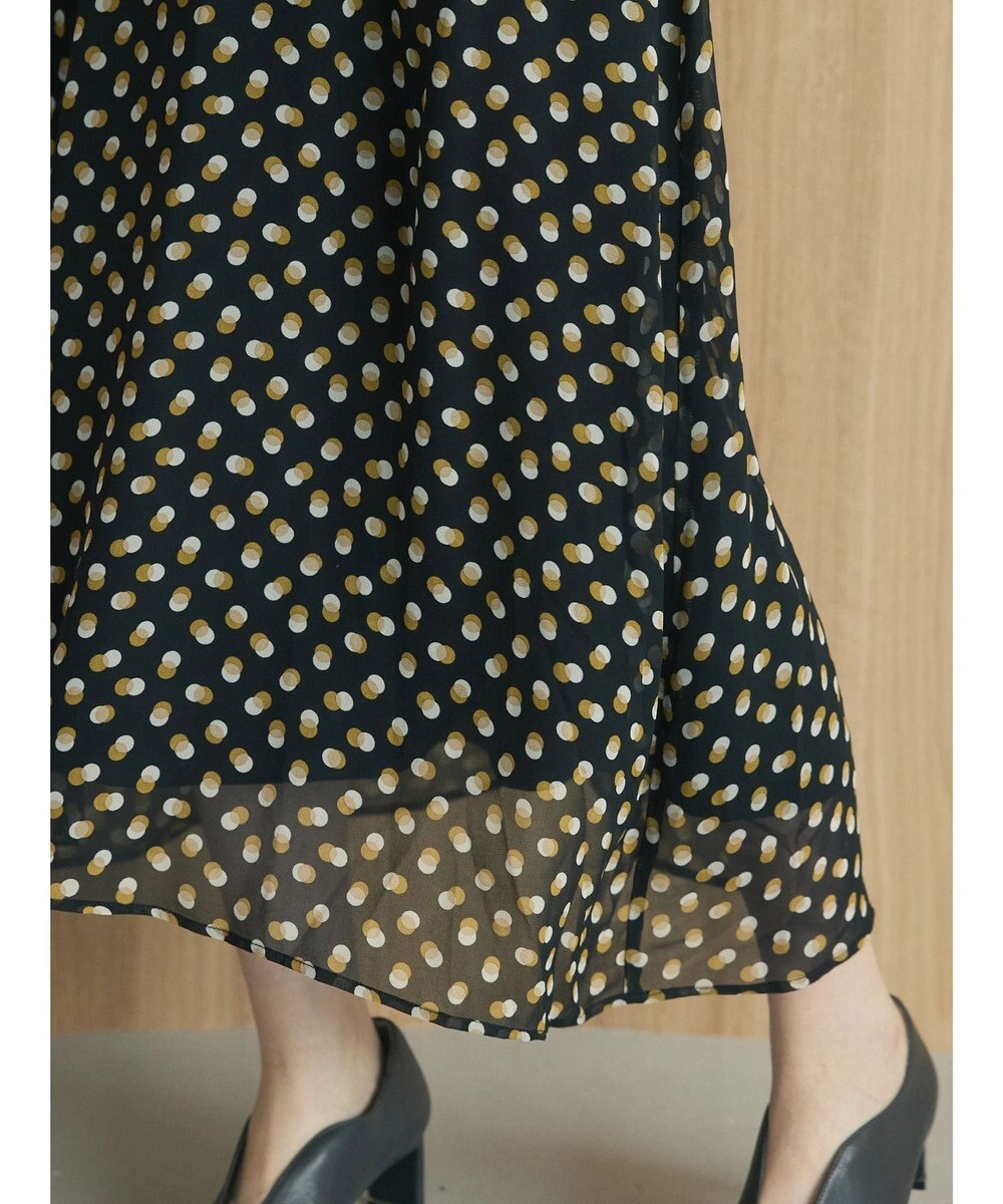 Green Parks armonia．ドットプリントパイピングワンピース 