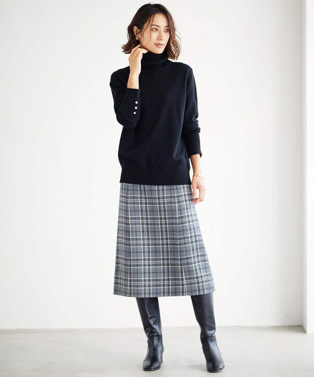 J.PRESS LADIES ミルドウールリバーチェック スカート 