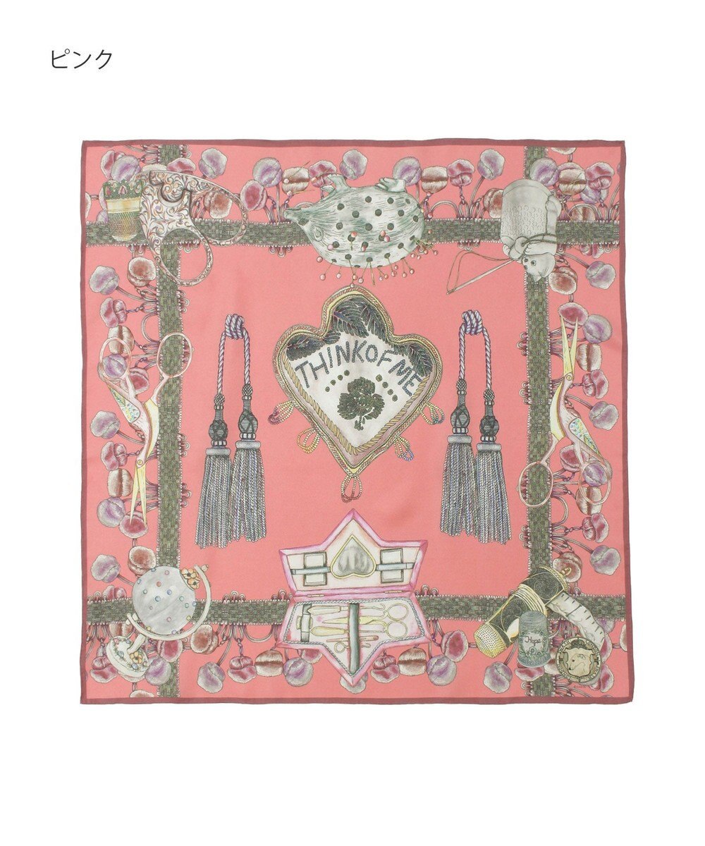 MOONBAT SWASH LONDON(スウォッシュロンドン） シルクツイルスカーフ THINK OF ME 68×68cm 日本製 