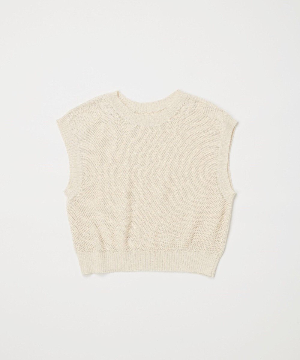 TOQUE 〈大草直子さんアドバイザー〉ベビーアルパカ×シルクハニカムニットフレンチトップス 