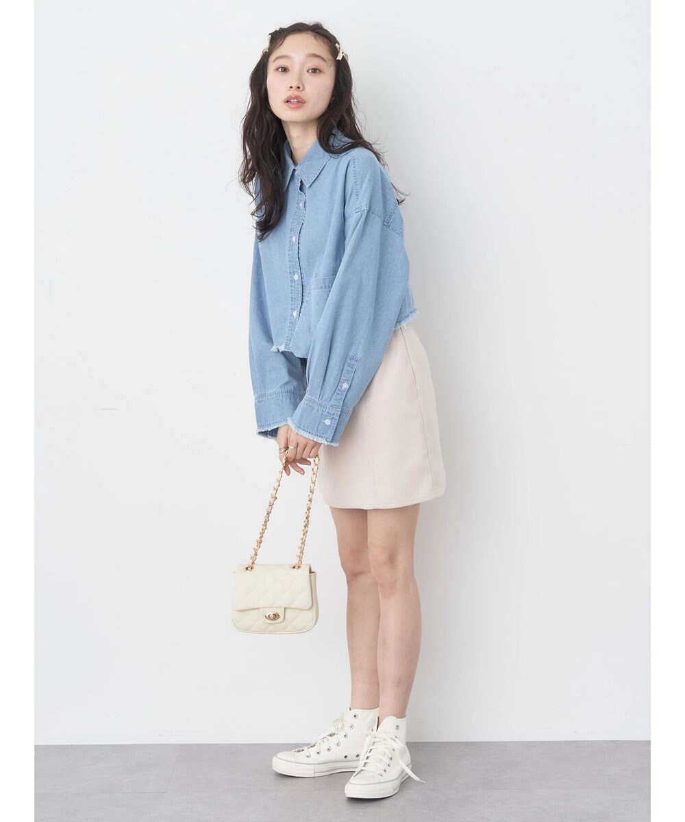 earth music&ecology クロップドポケットポイントシャツ 