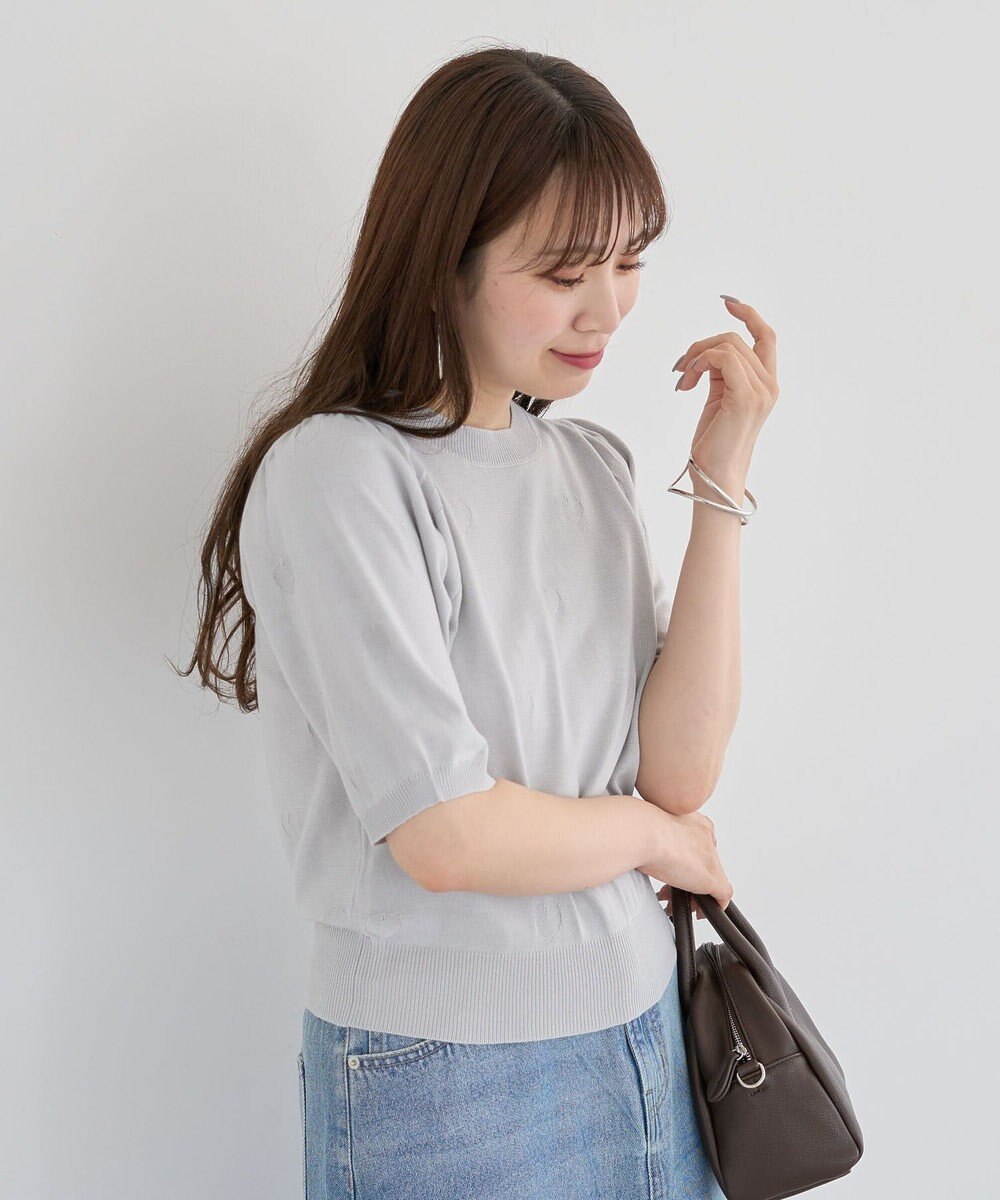 Green Parks ・ｓｗｉｎｇ　ｂｙ　ハート柄クルーニット 