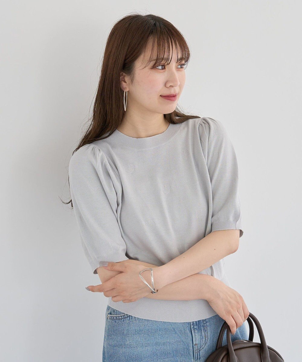 Green Parks ・ｓｗｉｎｇ　ｂｙ　ハート柄クルーニット 