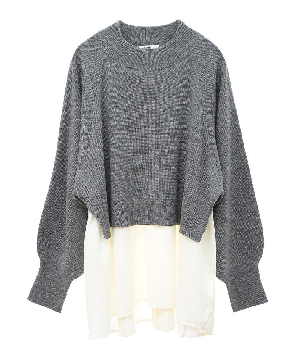 earth music&ecology ドッキングプリーツニット 