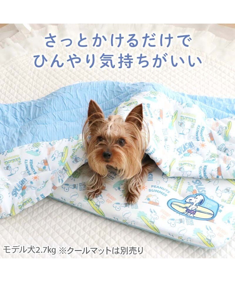 PET PARADISE スヌーピー もちっと クール ブランケット 《サーフ柄》 
