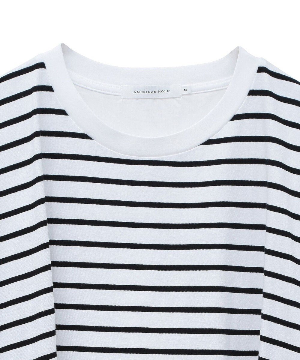 AMERICAN HOLIC 異素材ドッキングドルマンプルオーバー 