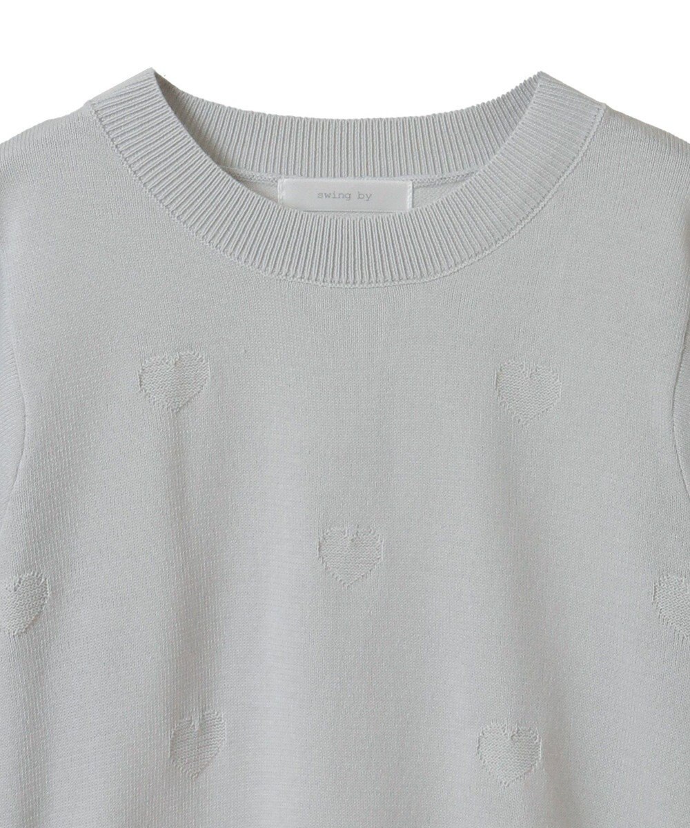 Green Parks ・ｓｗｉｎｇ　ｂｙ　ハート柄クルーニット 