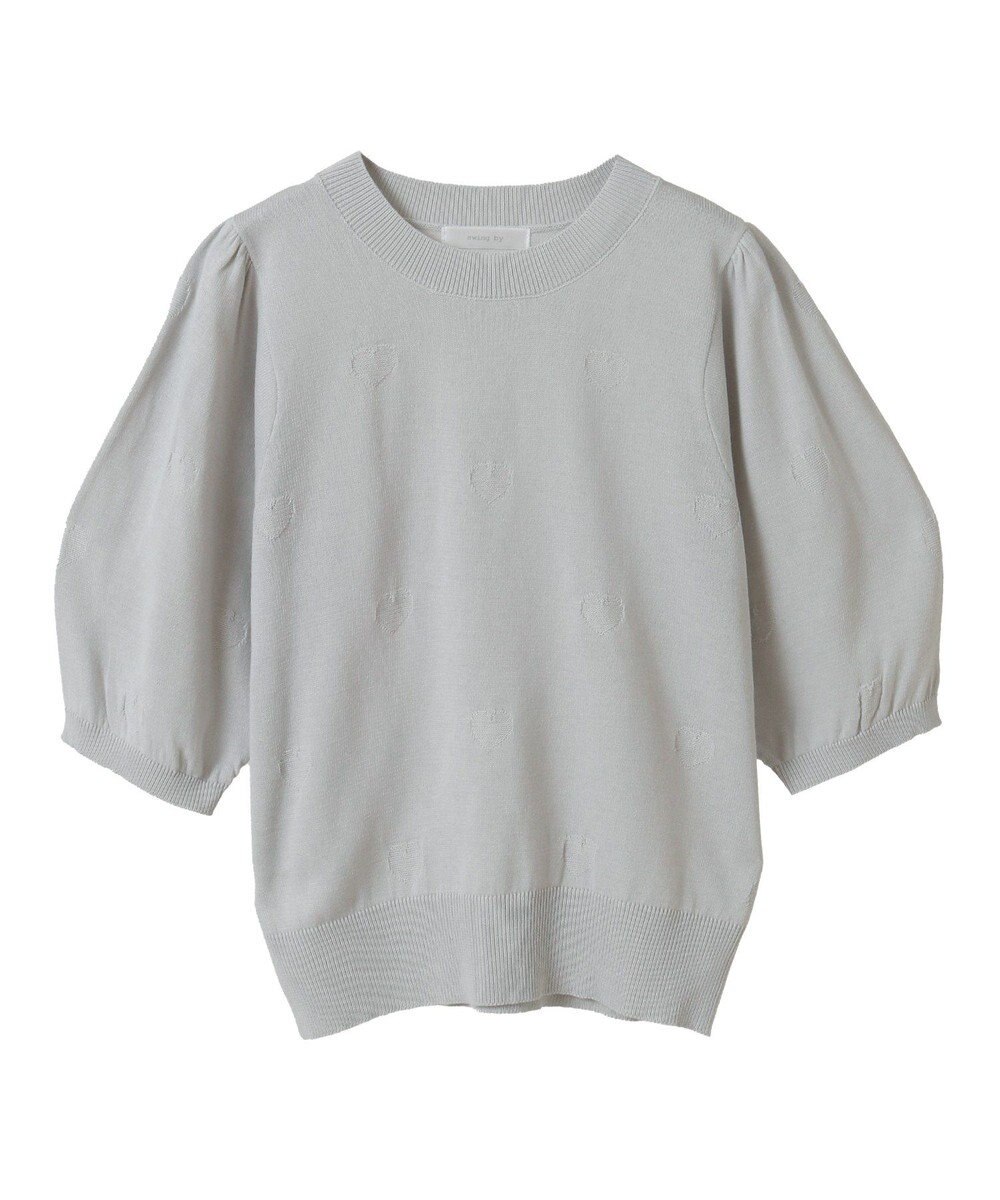 Green Parks ・ｓｗｉｎｇ　ｂｙ　ハート柄クルーニット 