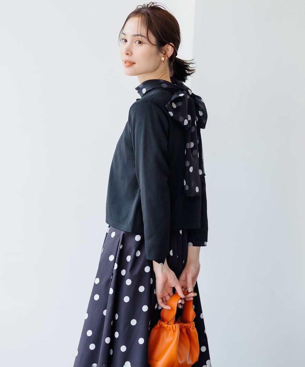 組曲 S 【組曲×setsuko sagittaire】シフォンプリント2WAYブラウス 