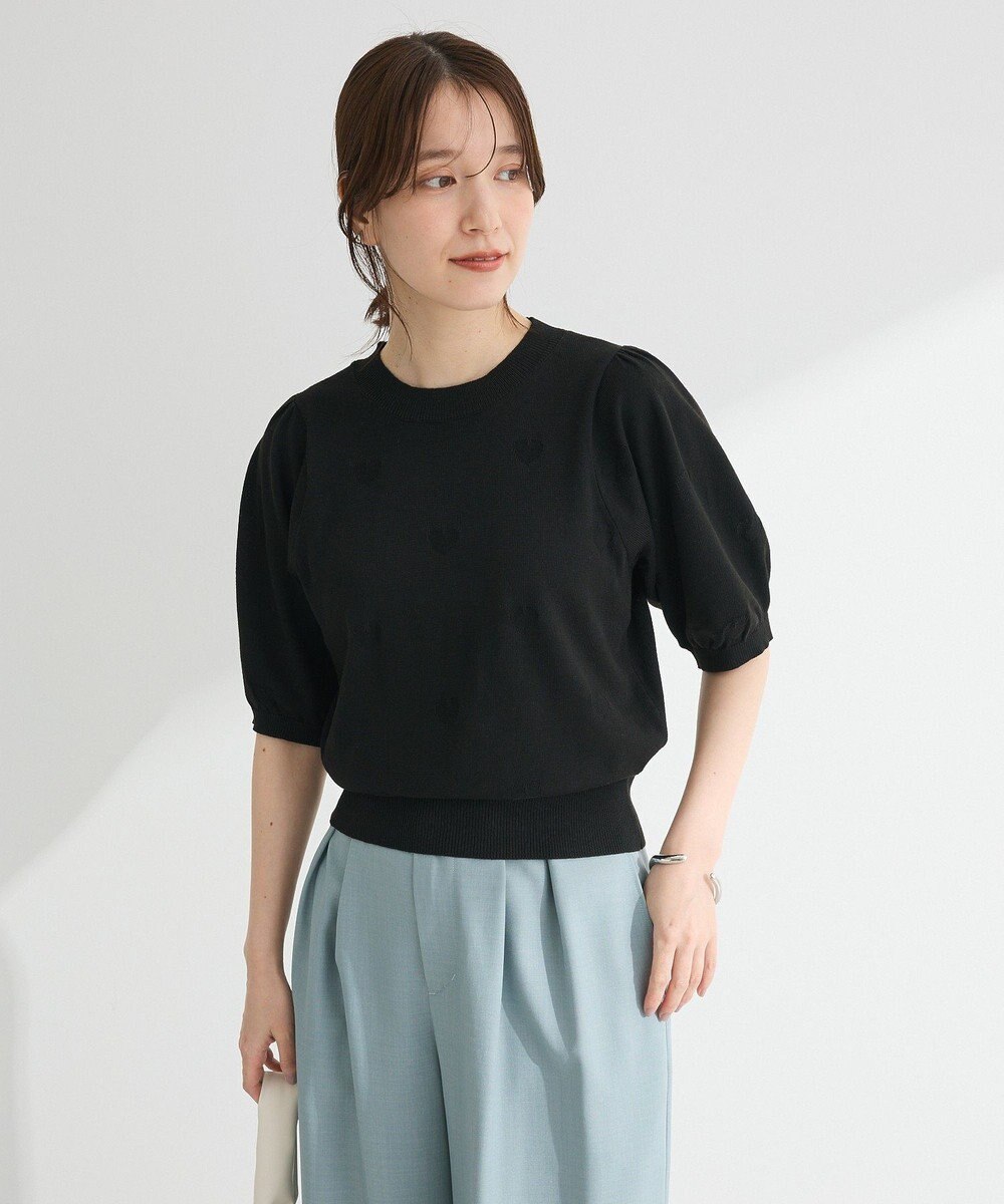 Green Parks ・ｓｗｉｎｇ　ｂｙ　ハート柄クルーニット 