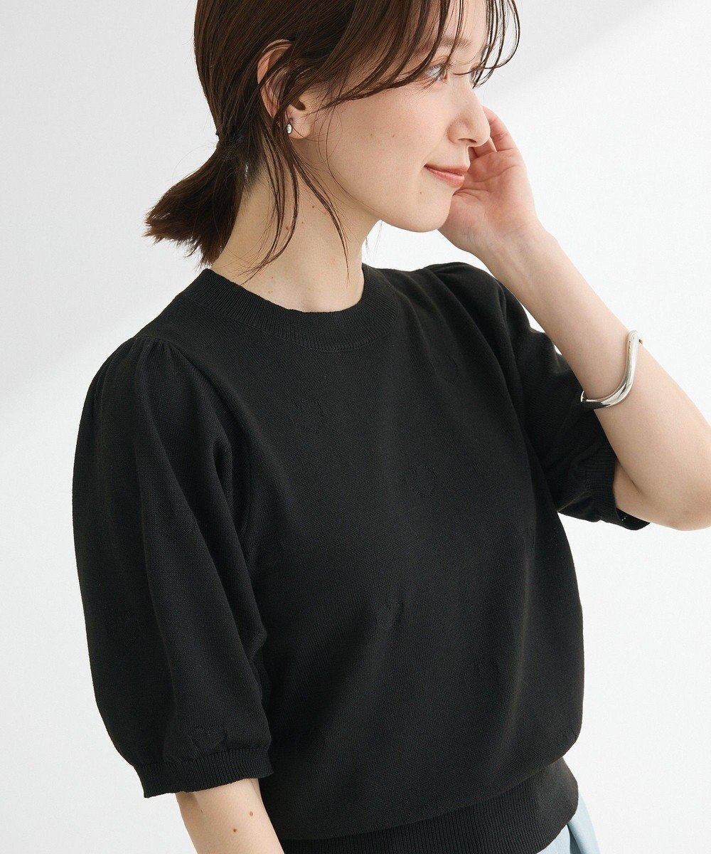 Green Parks ・ｓｗｉｎｇ　ｂｙ　ハート柄クルーニット 