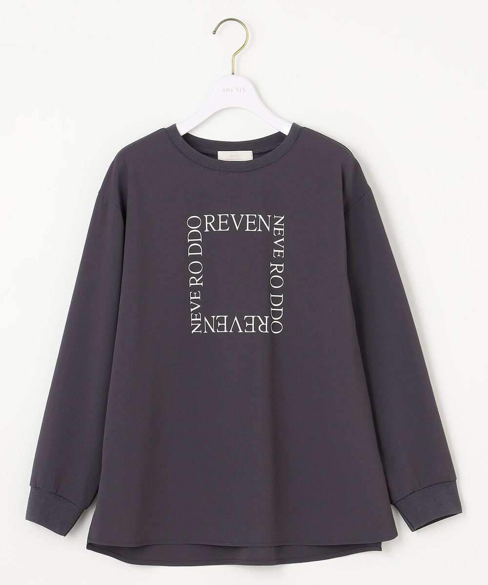 ANY SIS 【洗える】ジョーゼットロゴＴ ブラウス 