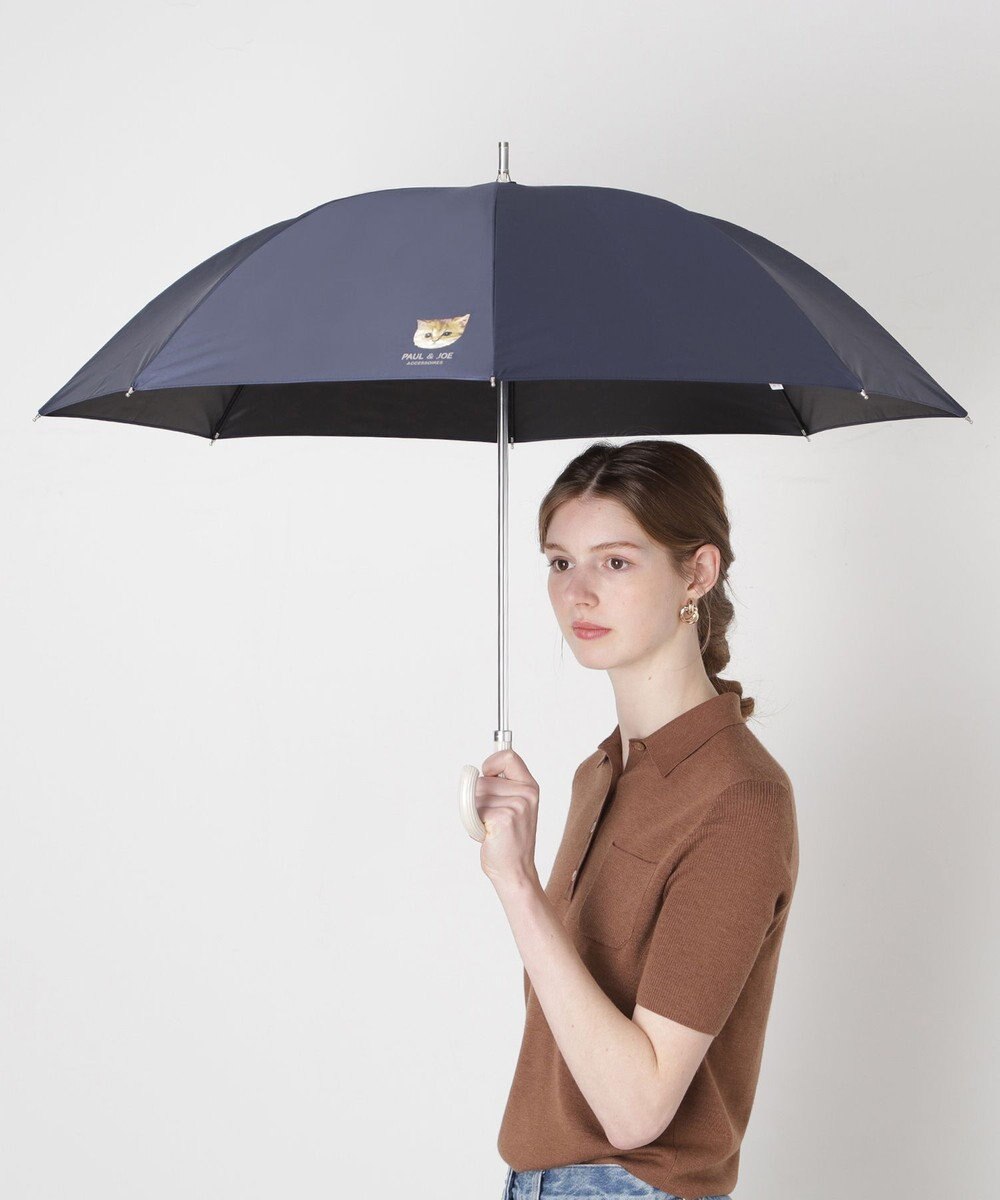 MOONBAT 【一級遮光/軽量】PAUL & JOE 晴雨兼用 日傘 長傘 ワンポイント ヌネット 